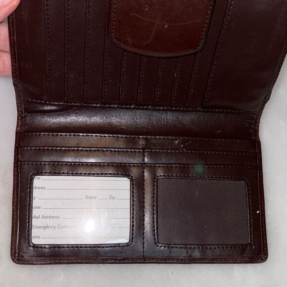 Mundi Wallet Smooth Italian Leather Bifold Compact Snap Flap - Picture 14 of 16